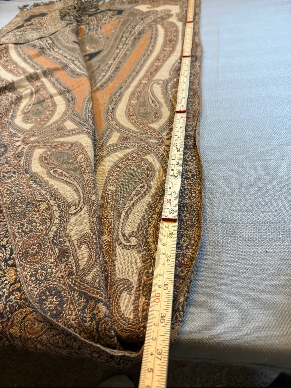 Brown Pashmina Paisley Shawl
